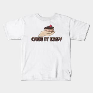 Cake It Easy Cool Baker Gift for Baking Session Kids T-Shirt